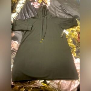 Black hooded dress